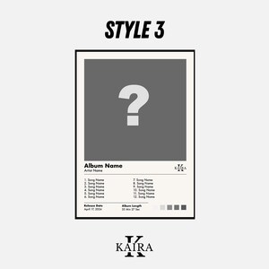 Set of 3 Custom Album Posters, Choose Your Music Art image 4