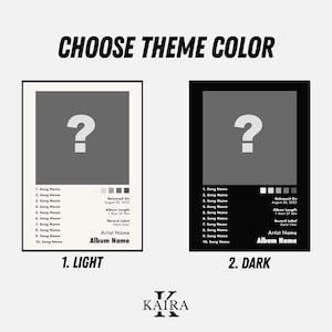 Set of 3 Custom Album Posters, Choose Your Music Art image 5