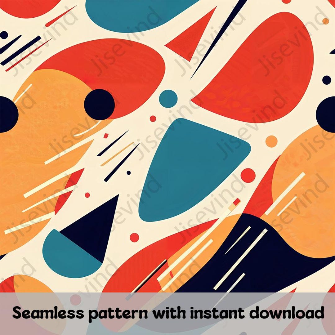 Abstract and Colourful Seamless Repeating Pattern - Etsy