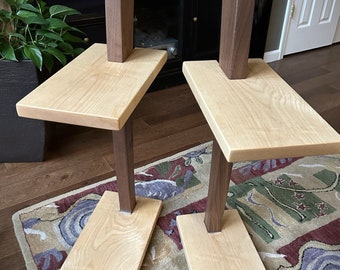 Speaker Stands (pair), Contemporary design made of Select Walnut and Maple