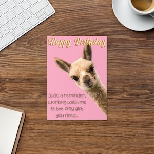 Karte zum Geburtstag, Arbeitskollege, Arbeitsgeburtstagskarte, Freund Grußkarte, lustige Geburtstagskarte