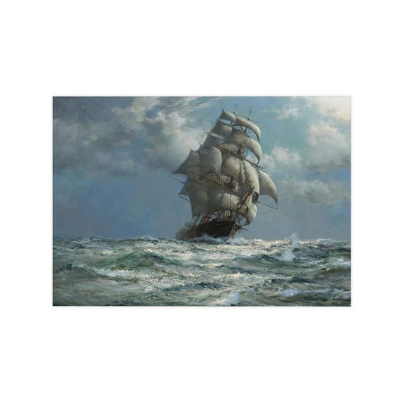 帆船絵画プリント 油絵 帆船 MA3168 : 絵画制作専門ユーラシアアート - 通販