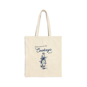 Cowboy Lyrics Cotton Canvas Tote Bag