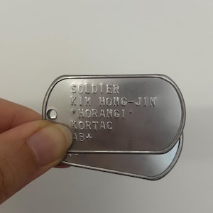 Call of Duty Kim Hong-Jin “Horangi” - Cosplay American Military Dog Tags US Army Dog Tag ID Set COD