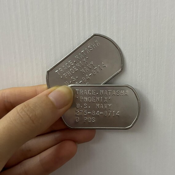 PHOENIX Trace Natasha - Top Gun US Army Dog Tag ID Set Maverick - Etsy