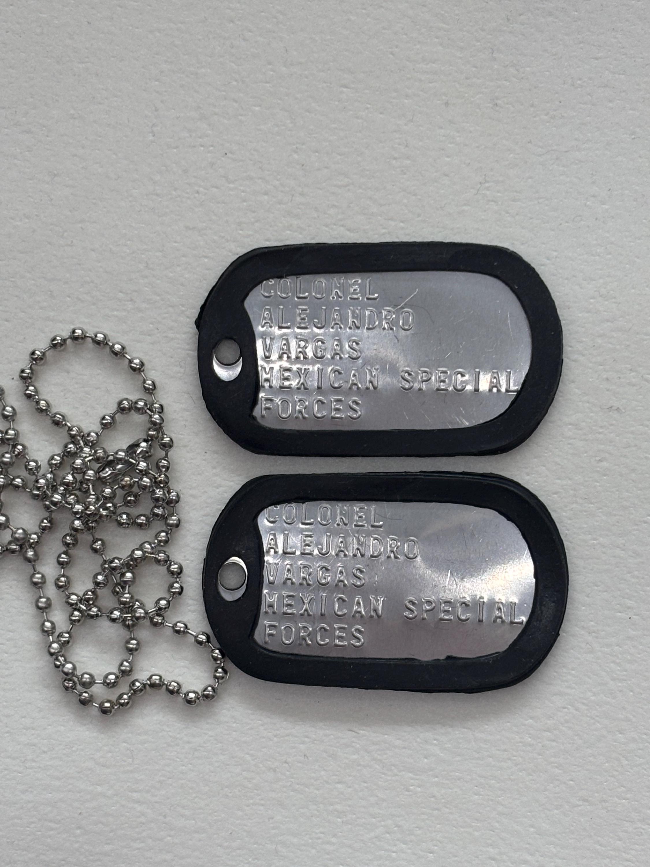 Call of Duty Colonel Alejandro Vargas - American Military Dog Tags