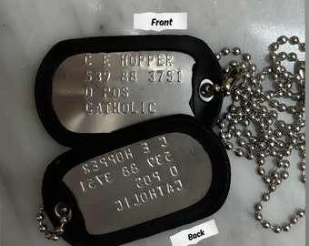 JIM Hopper - American Military Dog Tags Cosplay Predator Movie US