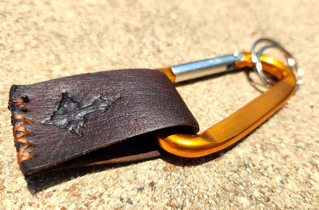 Buffalo Leather Key Tag & Clip - Etsy