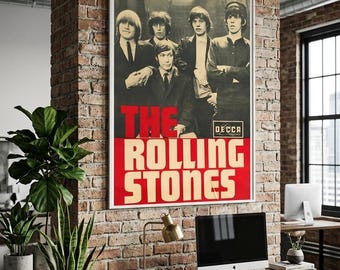 The Rolling Stones-bundel met concertposters: muziekmuurkunst voor rockfans en verzamelaars (digitale download)