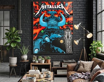 10 pósteres de conciertos de Metallica, decoración de pared y arte mural – (Descarga digital)