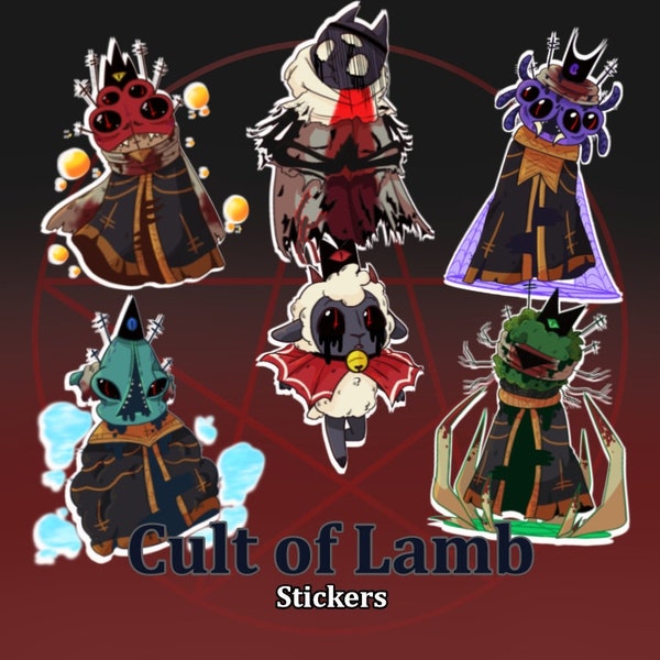 The Bischoffs - Cult of Lamb Sticker Set (~6cm)