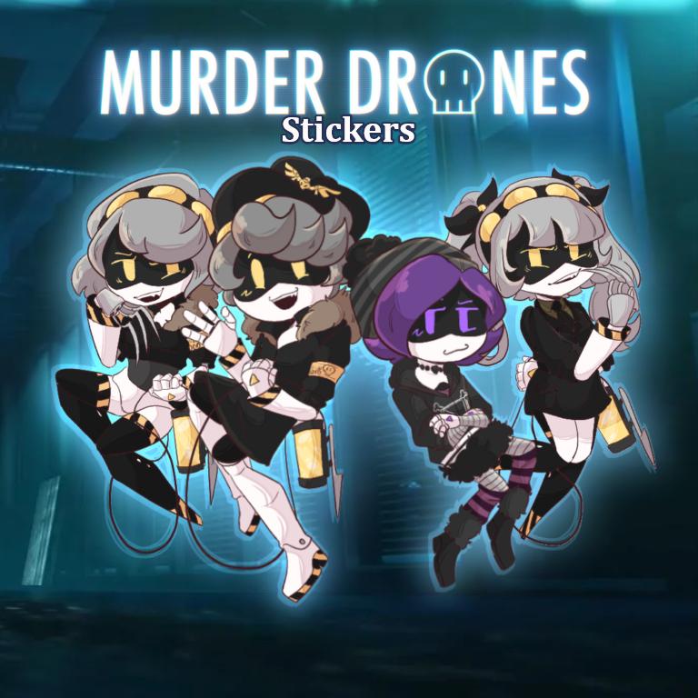 Murders Cyn N V J Acrylic Badge Set - 5 Piece Cute Cartoon Figure Brooch Pins For Cosplay & Collectors