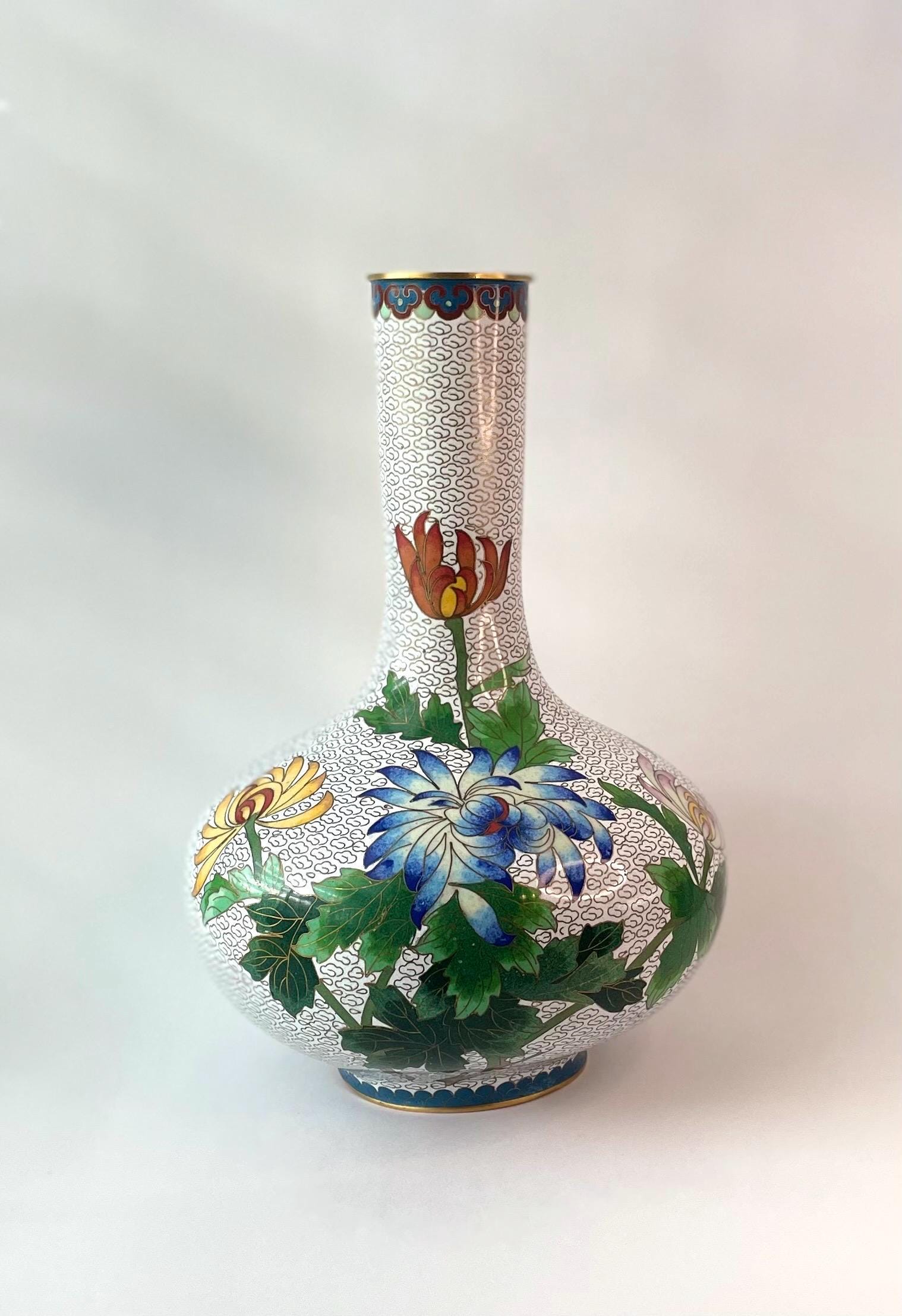 Chinese Cloisonne Vase - Etsy
