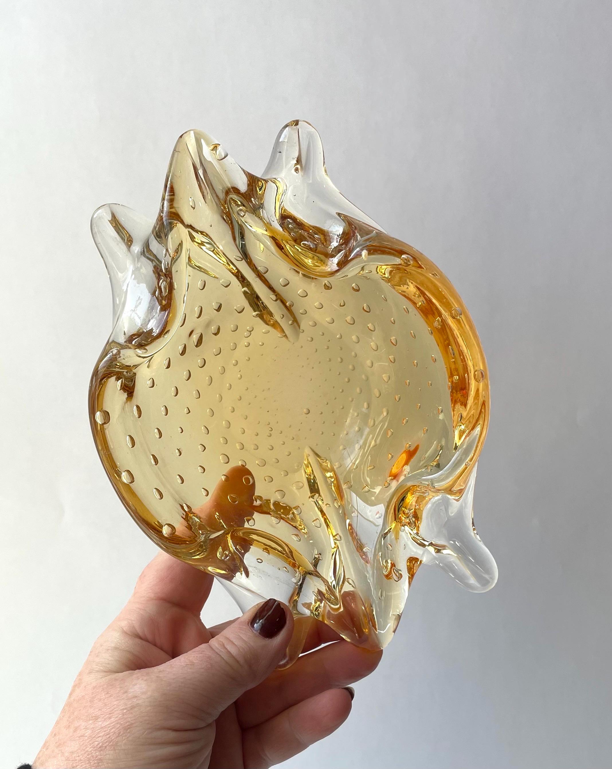 Murano Glass Large Yellow Bowl - Etsy