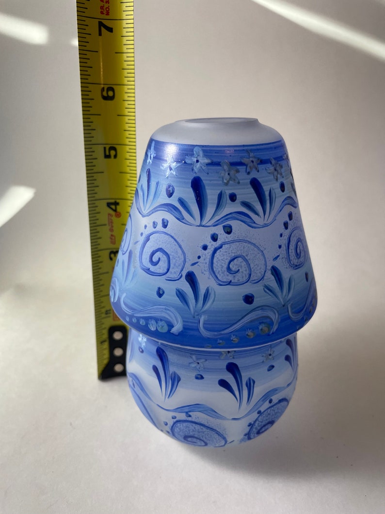 Blue Fairy Lamp, Candle Holder With Shade Etsy