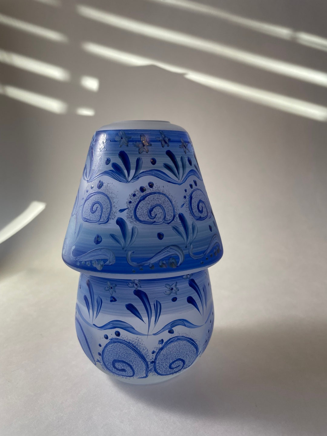 Blue Fairy Lamp, Candle Holder With Shade Etsy