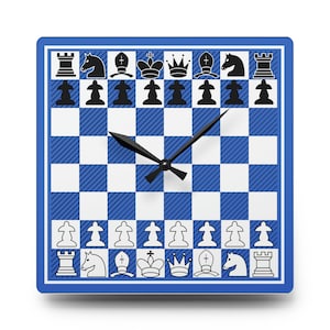 Chess Wall Clock | Chess Lover Gift | Chess Decor | Chess Acrylic Wall Clock |