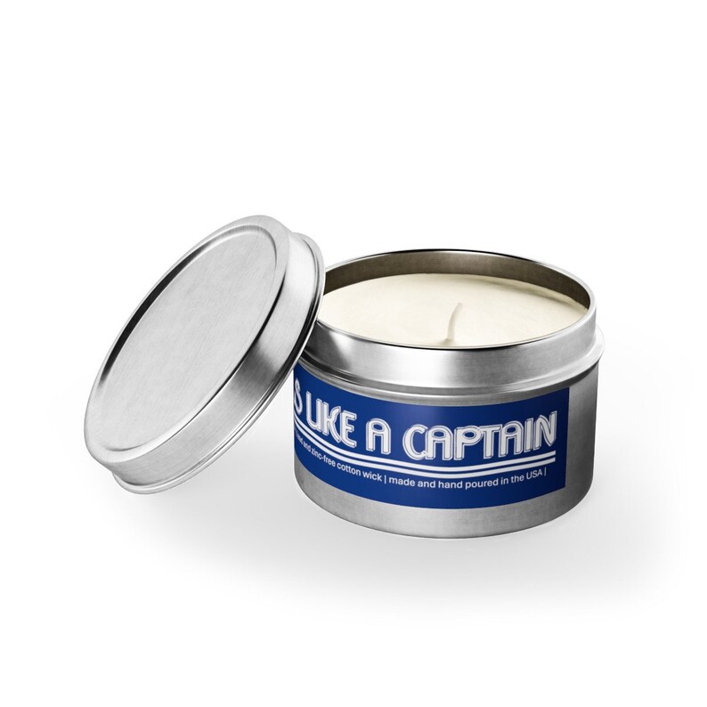 Captain Gift Boat Owner Tin Candle Yacht Owner Gift - Etsy