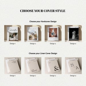 Custom Wedding Photo Album: Printed Hardcover/Linen Keepsake Book with Photo Cover (11x8") image 8