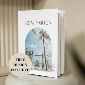 Álbum de fotos de luna de miel personalizado con servicio de diseño gratuito: regalo de San Valentín para recién casados: regalo romántico para bodas o aniversarios