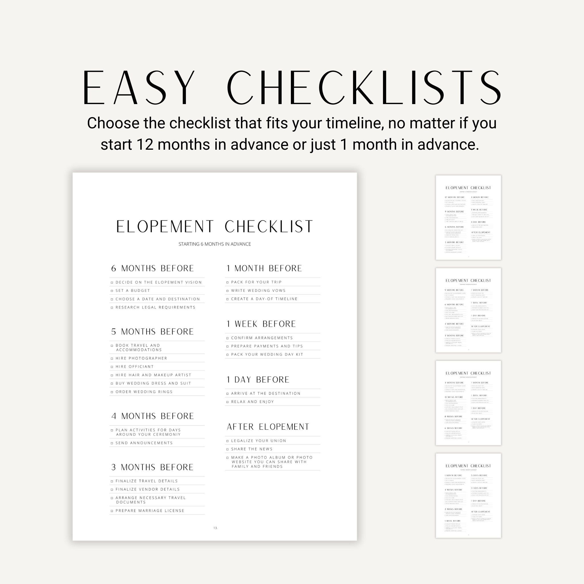 Elopement Planner Template Digital Elopement Wedding Planner Elopement ...