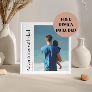 Custom Dad Photo Book – Adventures with Dad Memory Album – Birthday or Christmas Gift for Father from Kids or Wife