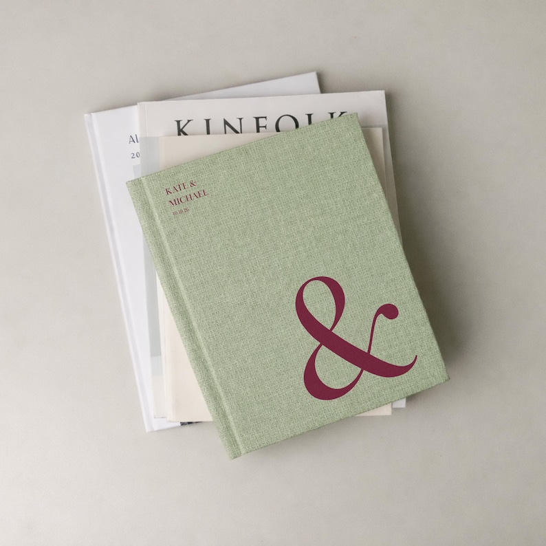 Custom Wedding Photo Album: Printed Hardcover/Linen Keepsake Book with Photo Cover (11x8") image 16