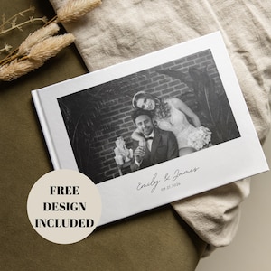 Personalisiertes Hochzeitsfotoalbum (Querformat - 21x30): Hardcover-Andenken mit Bild-Cover