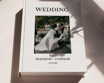 Custom Designed Wedding Album, Hardcover Coffee Table Photo Book, Personalized Wedding Keepsake, Holds 500 Photos