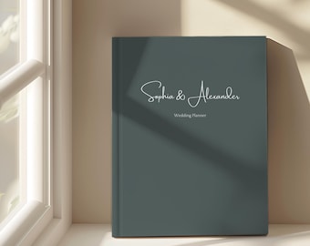 Livre d'organisation de mariage personnalisé : reliure de la mariée à couverture rigide (8 x 11 po.)
