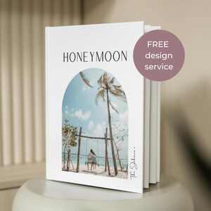 Álbum de fotos de luna de miel personalizado con servicio de diseño gratuito: regalo de San Valentín para recién casados: regalo romántico para bodas o aniversarios