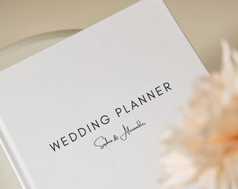 Agenda de mariage personnalisé : journal de mariage à couverture rigide, cadeau de fiançailles