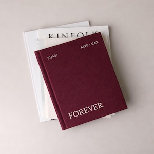 Custom Wedding Photo Album: Printed Hardcover/Linen Keepsake Book with Photo Cover (11x8") image 12