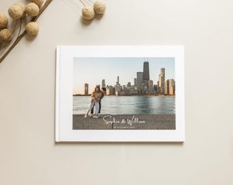 Custom Photo Guest Book for Wedding – A4 Hardcover Sign-In Album with Picture Cover – Personalized Guestbook for Reception or Engagement