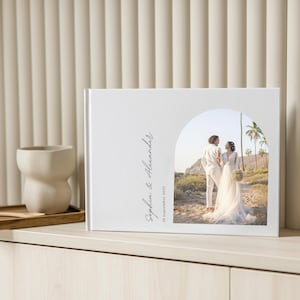 Custom Wedding Album with Photo Cover - Personalized Gift - Wedding Photo Book for Anniversary Gift or Couples Gift - Wedding Photo Album