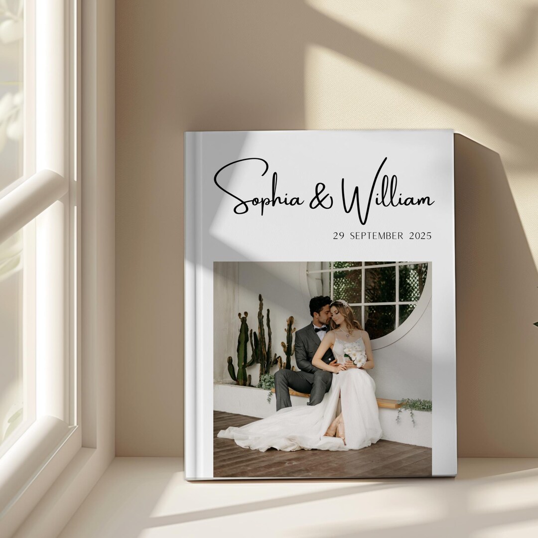 Custom Wedding Photo Book 11x8 With Aesthetic Layout as Wedding ...
