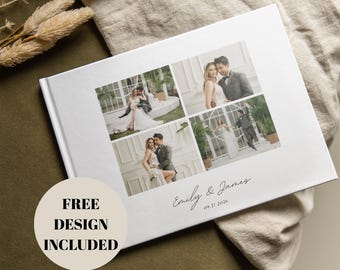 Álbum de Fotos de Casamento Personalizado (20x28 cm): Livro de Memórias Fotográficas Personalizado