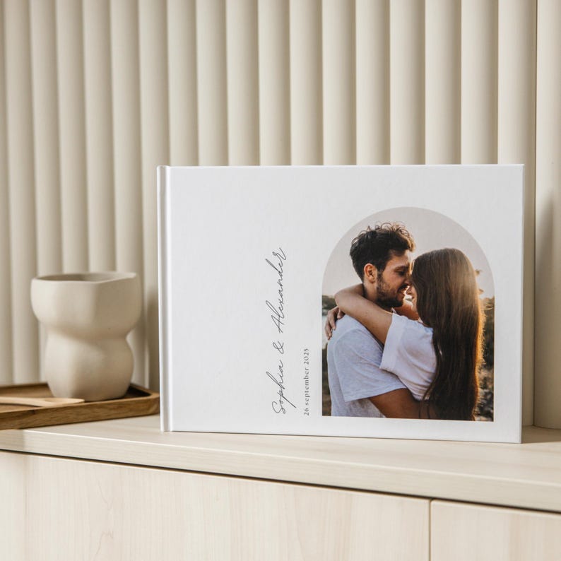 Custom Photo Album with Cover Photo as Valentine Gift - Wedding Album with Photo Service - Photo Gifts Wedding Anniversary Photo Book