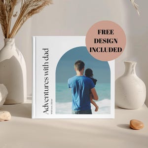 Personalized Photo Album for Dad: Linen Hardcover Family Memory Book
