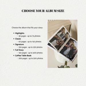 Custom Wedding Photo Album: Printed Hardcover/Linen Keepsake Book with Photo Cover (11x8") image 6