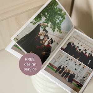 Graduation Photo Album with Free Design Service - Class of 2025 Keepsake - Custom Graduation Gift Photo Book - Personalized Photo Album