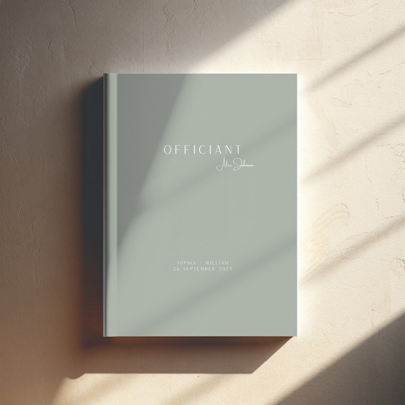 Officiant Proposal Gift Wedding Celebrant Folder Officiant Binder Personalized Officiant Book