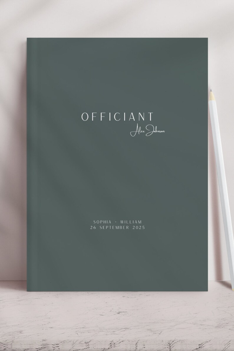 Officiant Book as Wedding Officiant Gift Wedding Celebrant Folder Will You Marry Us Officiant