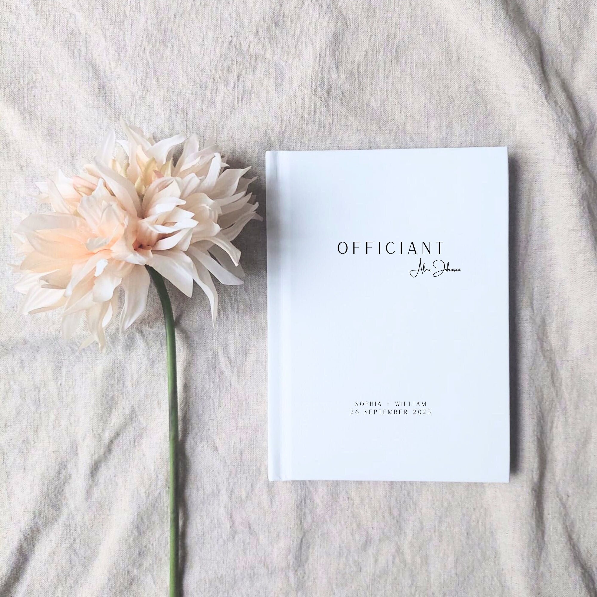 Personalized Officiant Book Wedding Officiant Gift Wedding Officiant Folder Wedding Officiant
