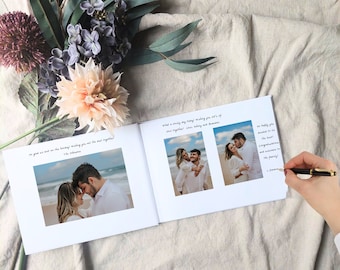 Alternative Guest Book with Pictures Inside Wedding Guest Book with Photos Custom Guest Book Alternative Wedding Guest Book with Pictures