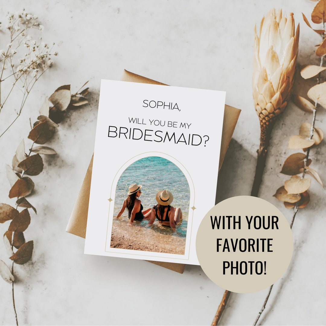 Will You Be My Bridesmaid Card for Bridesmaid Proposal Box Etsy — free download
