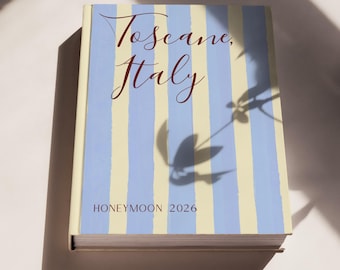 Custom Travel Coffee Table Book | Honeymoon Photo Album | Personalized Photo Book in 8x11"