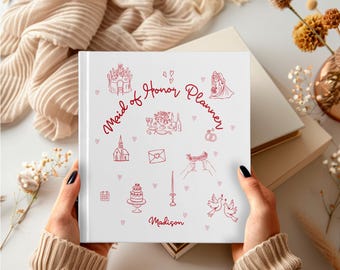 Wedding Party Planner for Maid of Honor – Personalized MOH Proposal Gift & Wedding Organizer