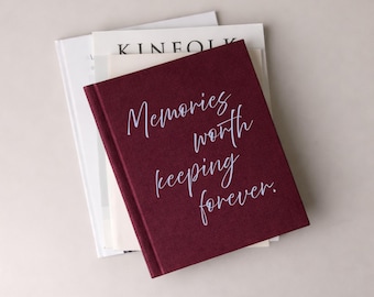 Personalized Linen Photo Book – Custom Wedding Album, Luxury Memory Book