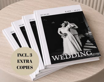 Photo Album Bundle 4 Copies – Thick Photo Book, Custom Designed, Holds Up to 500 Photos, Personalized Hardcover Memory Book